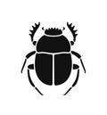 Scarab beetle logo. Isolated scarab beetle on white background Royalty Free Stock Photo